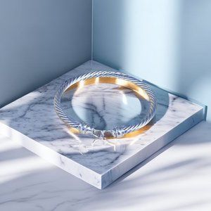 Classic David Yurman Hook and Clasp Bracelet in Sterling Silver